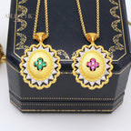 Pendentif Gemme Fleur Soyeuse 5419