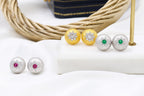 Boucles d'oreilles florales étoile dôme 5091