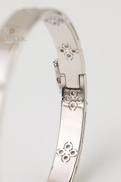 Bracelet trèfles hautement polis 203707