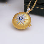Collier médaillon étoile rubis soyeux 5211