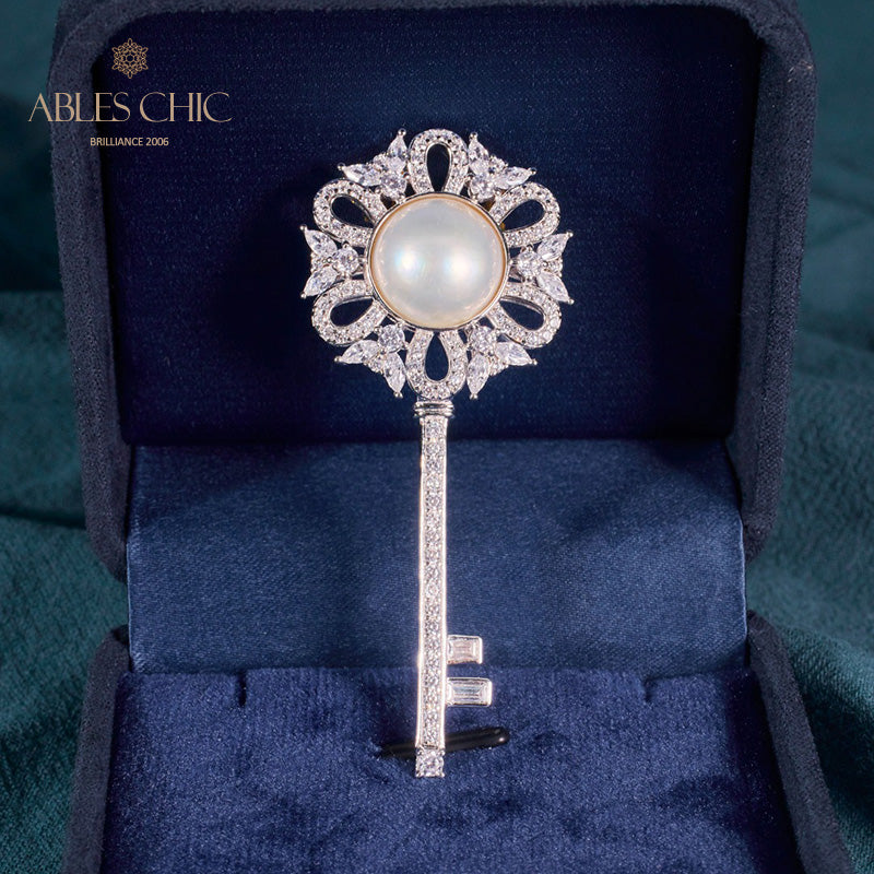 Pendentif à breloque clé en perles Mabe 6008