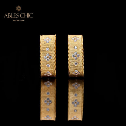 Boucles d'oreilles Trèfle Zircon 5773