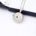 Collier médaillon gravure soyeuse 5321