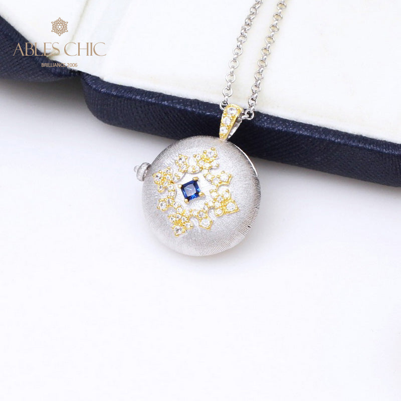Collier médaillon gravure soyeuse 5321