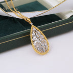 Collier en forme de goutte de boutons de rose 5275