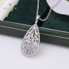Collier en forme de goutte de boutons de rose 5275