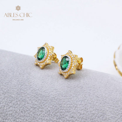 Solatiare Boucles d'oreilles étoile saphir 5471