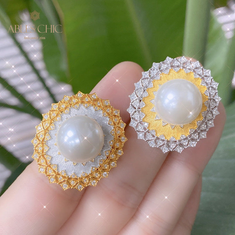 Bague ajourée en perles de coquillage 5732
