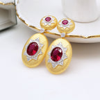 Boucles d'oreilles pendantes ovales étoilées et soyeuses 5468