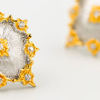 Boucles d'oreilles soyeuses ajourées denses 203734