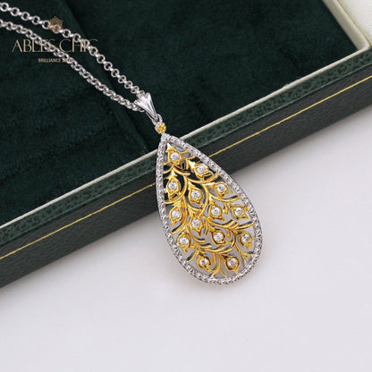 Collier en forme de goutte de boutons de rose 5275