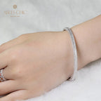 Bracelet à charnière ovale brossé 5344
