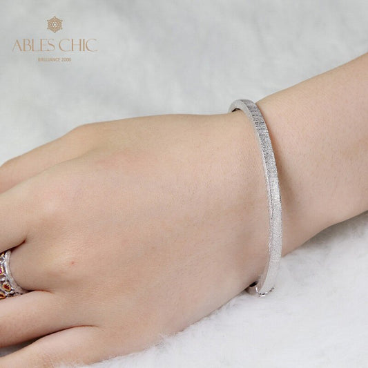 Bracelet à charnière ovale brossé 5344