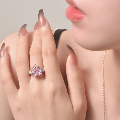 Bague de mariage saphir rose R0926