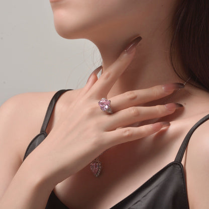 Bague de mariage saphir rose R0926