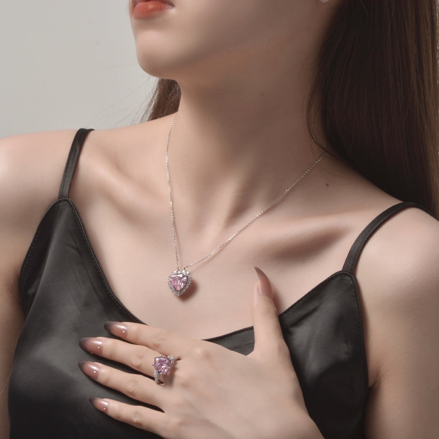 Bague de mariage saphir rose R0926