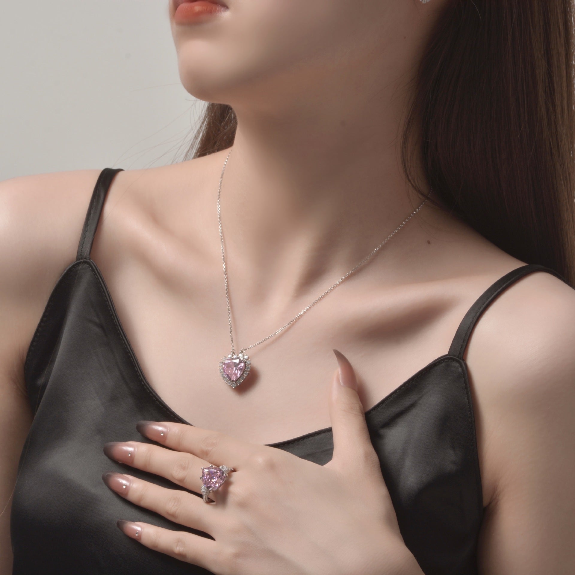Bague de mariage saphir rose R0926