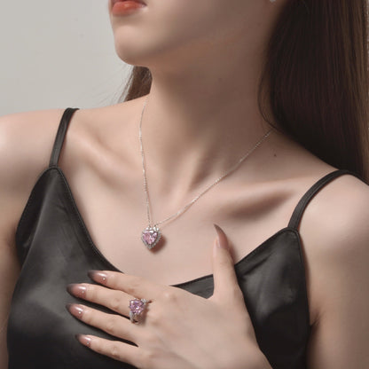 Bague de mariage saphir rose R0926