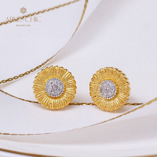 Boucles d'oreilles à tige en forme de marguerite florale 5260