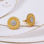 Boucles d'oreilles à tige en forme de marguerite florale 5260