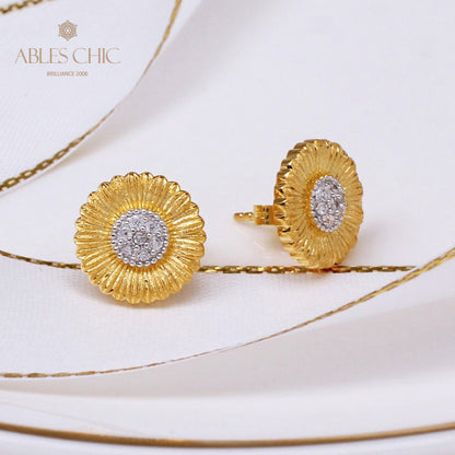 Boucles d'oreilles à tige en forme de marguerite florale 5260