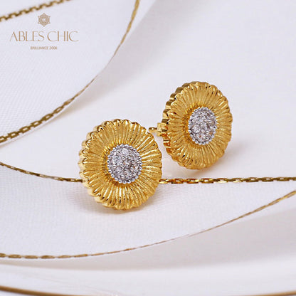 Boucles d'oreilles à tige en forme de marguerite florale 5260