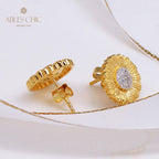 Boucles d'oreilles à tige en forme de marguerite florale 5260