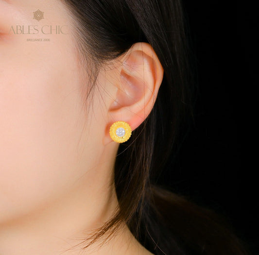 Boucles d'oreilles à tige en forme de marguerite florale 5260
