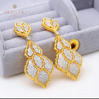 Boucles d'oreilles florales en nid d'abeille 5166