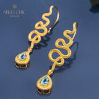 Boucles d'oreilles Topaze Serpent Crawlers 6049