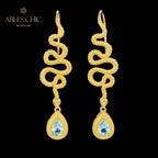 Boucles d'oreilles Topaze Serpent Crawlers 6049