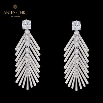 Boucles d'oreilles aiguille de cyprès soyeux 6135