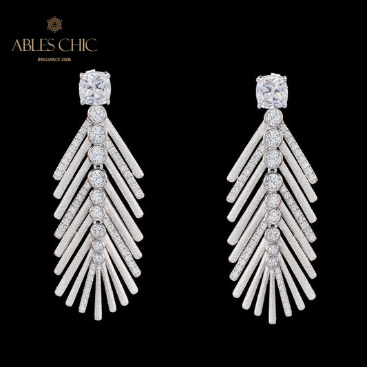 Boucles d'oreilles aiguille de cyprès soyeux 6135