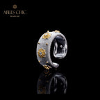 Bague Ouverte Soyeuse Fleurs Étoilées 6374