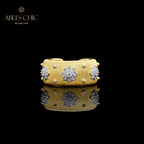 Bague Ouverte Soyeuse Fleurs Étoilées 6374
