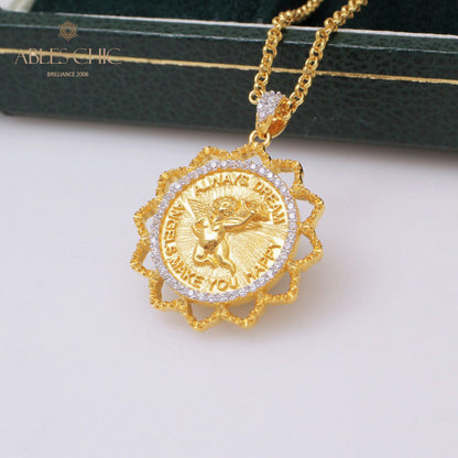 Pendentif insigne d'ange en filigrane 5304