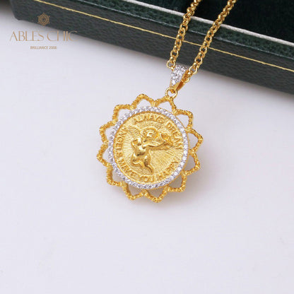 Pendentif insigne d'ange en filigrane 5304