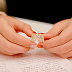 Anneau ouvert floral en nid d'abeille en dentelle 6029