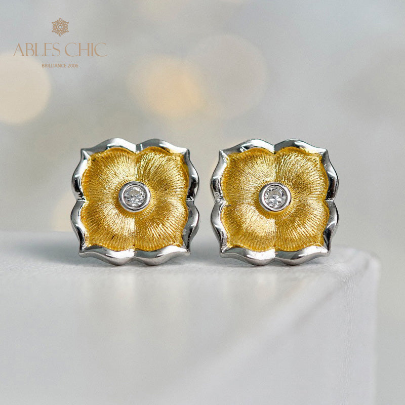 Boucles d'oreilles pétales soyeux 6020