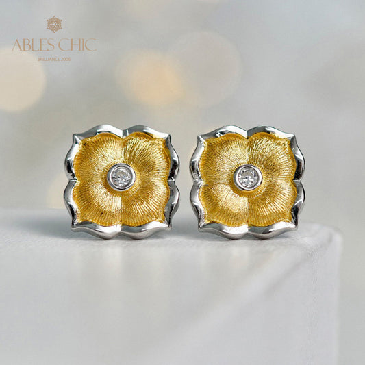 Boucles d'oreilles pétales soyeux 6020