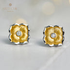 Boucles d'oreilles pétales soyeux 6020
