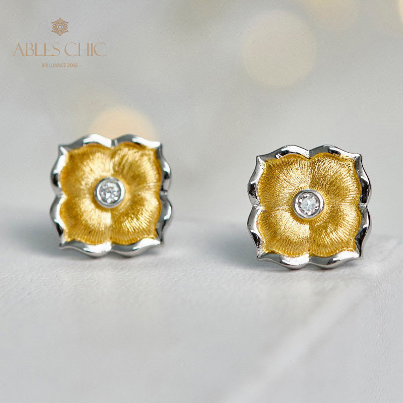 Boucles d'oreilles pétales soyeux 6020