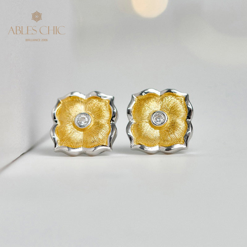 Boucles d'oreilles pétales soyeux 6020