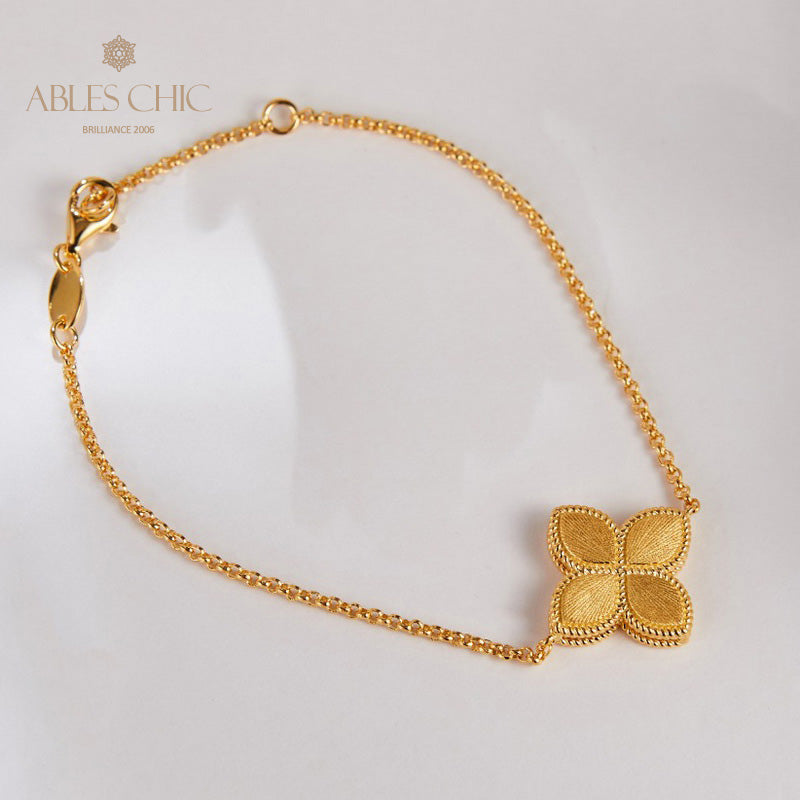 Bracelet Floral Trèfle Soyeux 6128