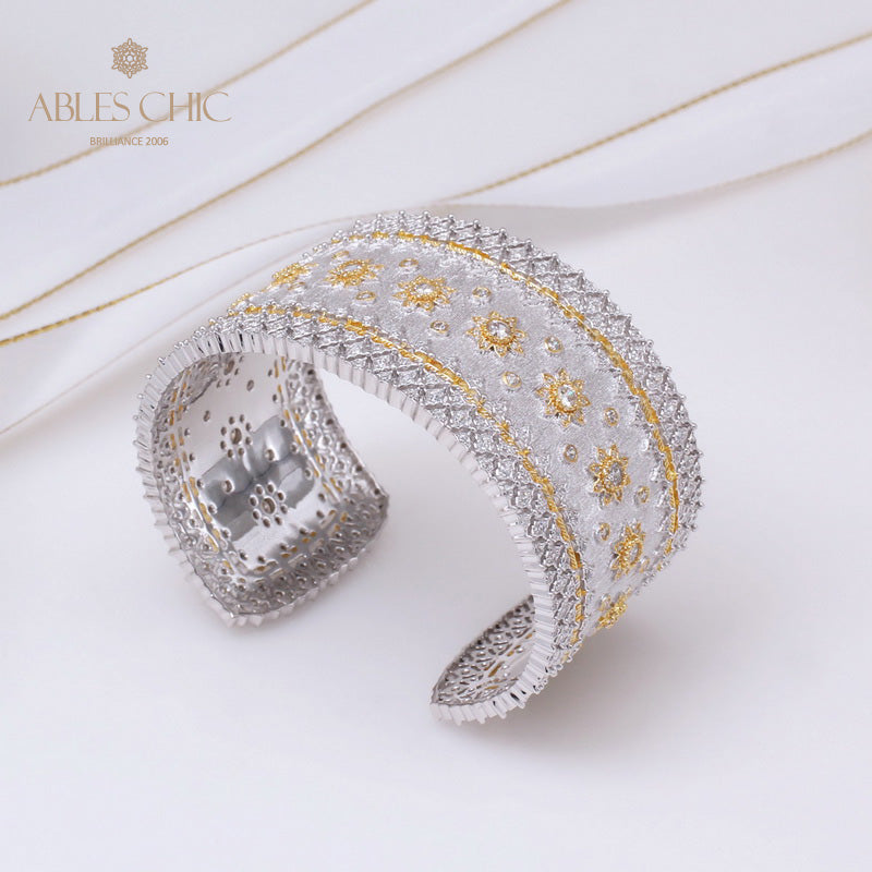 Bracelet floral traditionnel en soie 5221