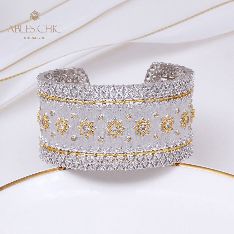 Bracelet floral traditionnel en soie 5221