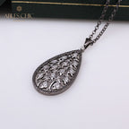 Collier en forme de goutte de boutons de rose 5275