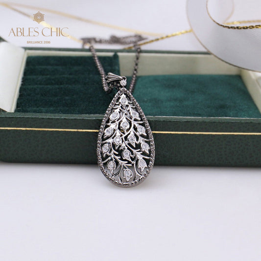 Collier en forme de goutte de boutons de rose 5275