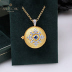 Collier médaillon gravure soyeuse 5214