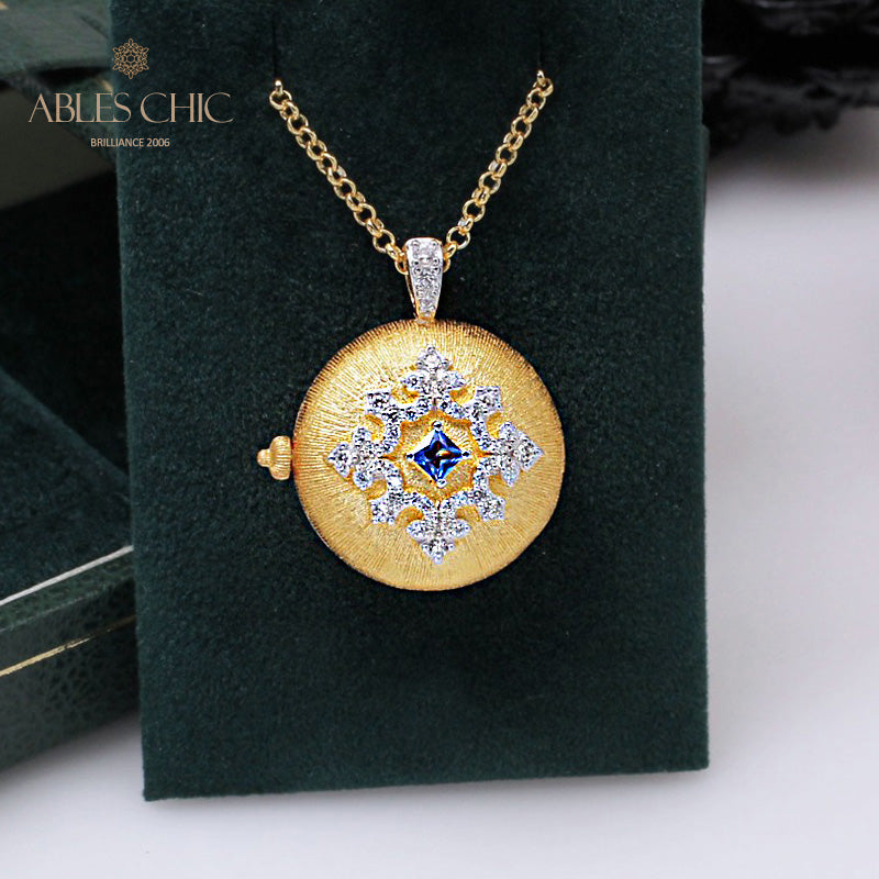 Collier médaillon gravure soyeuse 5214